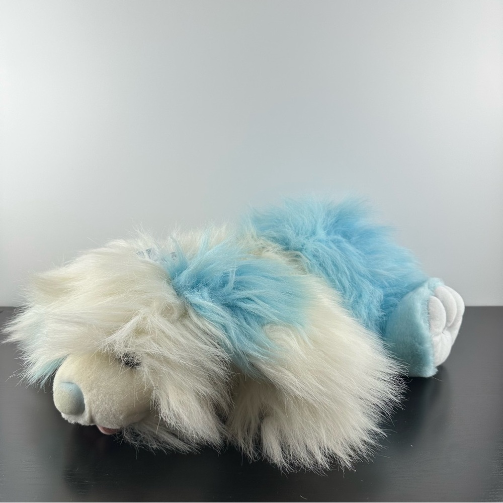 Vintage 1988 Ganz Googles Blue White Shaggy Dog 20" Stuffed Animal Plush